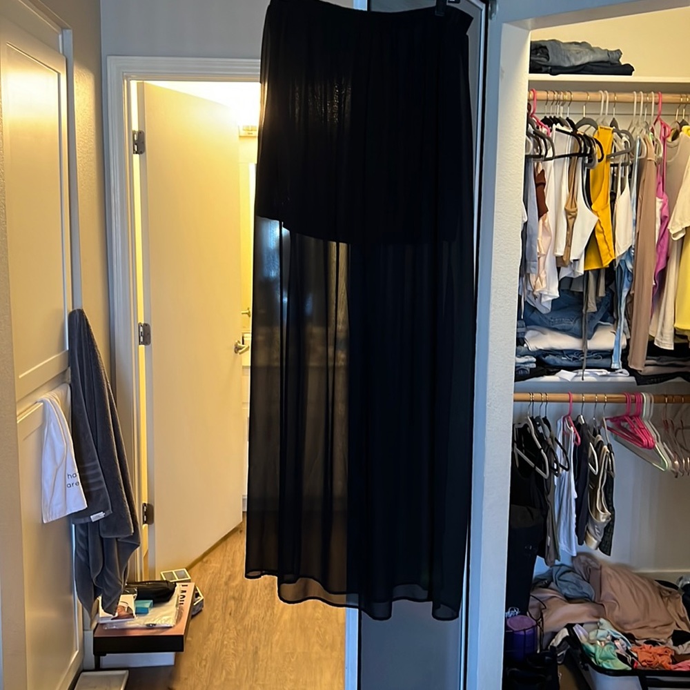 H&M mesh maxi skirt